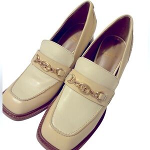 Quincy Womens Square Toe Loafer Heels in new conditions